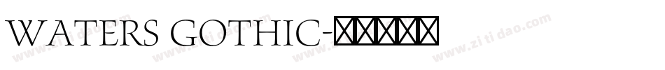 Waters Gothic字体转换